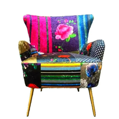 Yorkshire Patchwork Armchair - Pink/Multi at online8 furniture store Auckland