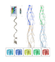 10 Branches 16-Colour 200 LEDs Silver Wire USB Cascading Seed Fairy Lights