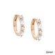 Rose Gold Plate Hoop Earrings With Cubic Zirconia