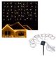 3x1m 100LEDs Solar Curtain Icicle Lights Waterproof Outdoor Solar Garden Fairy String Lights