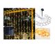 3x3m 300LEDs Solar Curtain Lights Waterproof Outdoor Solar Garden Fairy String Lights