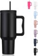 DS BS 1200ML Tumbler with Handle Fit Car Cup Holders - Black