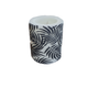 Palm Leaf Mini Recessed Pillar - White & Charcoal