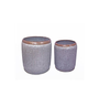 Miller Galvanised Barrel Planters - Set of 2