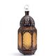 Amber Glass Brown Moroccan Candle Lantern