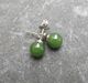 NZ Greenstone Stud Bead Earrings 6mm