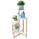 DS BS 4 Tier Steel Frame Plant Stands Flower Pots Holder-White