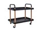 2 Tiers Utility Rolling Cart Multi-Function Storage Rack -Black