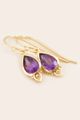 Crown Chakra Earrings Gold Plate Amethyst