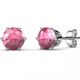 18K White Gold Crystal Stud Earrings 