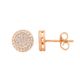 Rose Gold Plate Pave Set Earrings