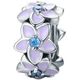 925 Sterling Silver Spacer charm with Lilac Flowers