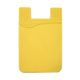 Yellow Silicone Credit Card Holder Pocket Case Wallet Sticker Phone