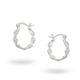 Sterling Silver Flower Hoop Earrings