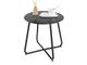 Round Metal Side Table-Black