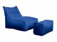 1200D Oxford Outdoor Bean Bag Lounger with Footstool - Blue