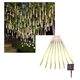 30cm 8 Tube 96LEDs Solar Meteor Falling Rain Fairy String Lights - Warm White