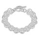 925 Sterling Silver Double Chain Link Bracelet 