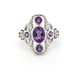 Amethyst Bohemian Style Silver Ring