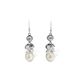 Perle White & Silver Hook Earrings