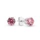 Stg Pink 5mm CZ Studs