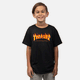 Thrasher Flame Youth Tee - Black