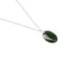 NZ Greensone Silver Fern Necklace