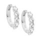 Sterling Silver Hoop Earrings with CZ