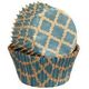 Turquoise Baking Cups Quarterfoil Patttern - Wilton