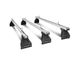 Toyota Hiace 3 x Roof Rack Gutter Mount/Cross Bar-Silver