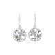 NZ Manuka Flower in Circle Polished/Matte Earrings (small)