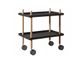 2 Tiers Utility Rolling Cart Multi-Function Storage Rack -Black