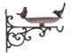 2 Set Cast Iron Bird Bath/Feeder with Wall Bracket