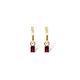 Lucie Rhodolite Garnet Hoops Gold Plate Sterling Silver