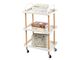 3 Tiers Utility Rolling Cart Multi-Function Storage Rack -White