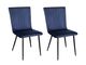 Elfrida Dining Chair Velvet Blue x2