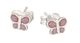 Children's Sterling Silver Pink Butterfly Studs