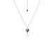 Silk & Steel Smokey Quartz Amour Heart Necklace