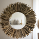 Mirror Driftwood Sunburst 100cm: Coastal Elegance Meets Artful Design