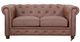 Chesterfield 2 Seater Sofa - Vintage Brown