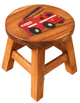 Recycled Wood Kids Stool – Fire Engine