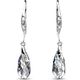 18K White Gold Crystal Earrings 