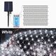 1.5x1.5m 96LEDs Solar Net Lights Waterproof Outdoor Solar Garden Fairy String Lights - White