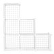 6 Cubes White  DIY Wire Storage Shelves Cabinet Metal Display Shelf Toy Book