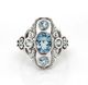 Antique style blue topaz ring