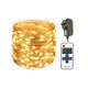 30m Plug-in Copper Wire Seed String Fairy Lights with Remote Control  - Warm White