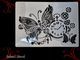 Butterflies & Clock furniture vintage painting stencil (A4 Size)