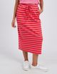 Sunset Stripe Skirt - Cherry