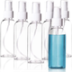 10 x 100 ml Clear Plastic Bottle with Fine Mist Spray Atomiser & Cap