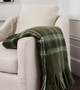 Plaid Green Throw